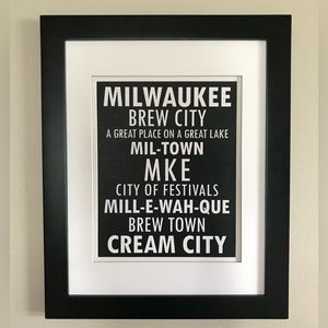 Milwaukee Nicknames 8x10 Unframed print